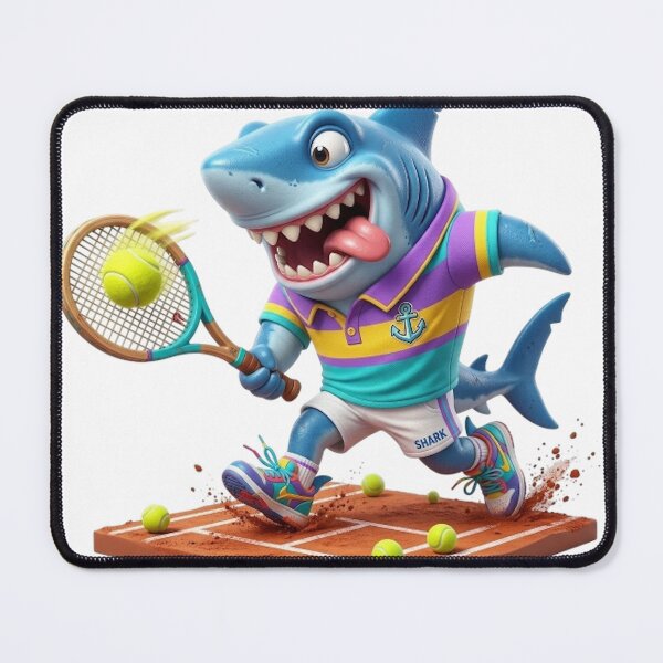 Item preview, FUNNY TENNIS SHARK designed and sold by likbatonboot.