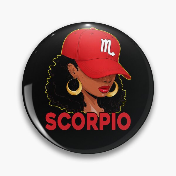 Item preview, Scorpio Zodiac Black Woman Red Cap Astrology Fashion Design designed and sold by MaxGraphicShirt.