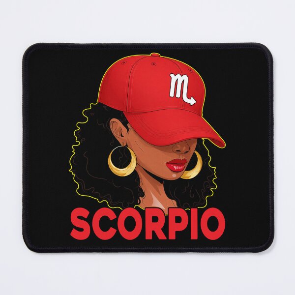 Item preview, Scorpio Zodiac Black Woman Red Cap Astrology Fashion Design designed and sold by MaxGraphicShirt.