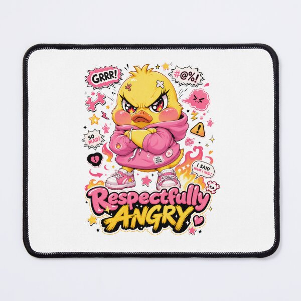 Item preview, Respectfully Angry Funny Cute Duck Meme designed and sold by Ashley critters.