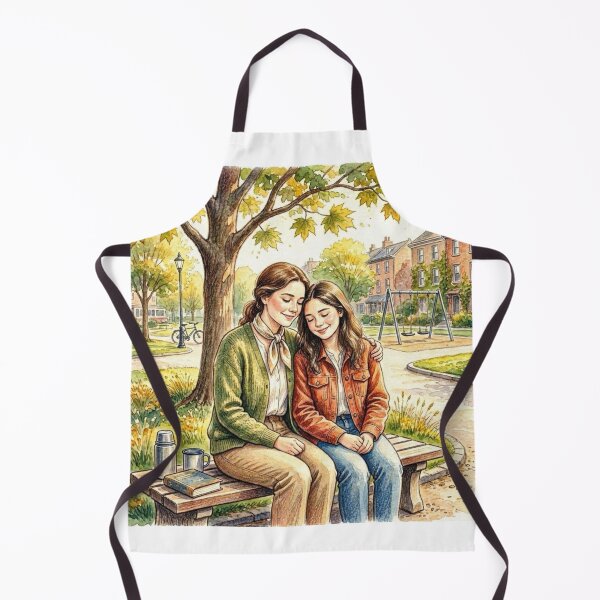 Item preview, Mother and Daughter Sharing a Tender Moment in the Park in Autumn designed and sold by FunnyfrenchDs.
