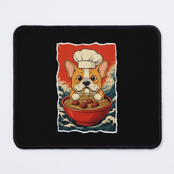 Item preview, Funny Corgi Chef Noodle Bowl With Retro Ocean Wave Style designed and sold by JordynLadukeg65.
