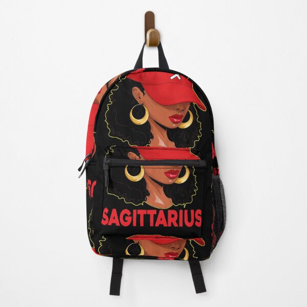 Item preview, Sagittarius Zodiac Black Woman Red Cap Astrology Fashion Design designed and sold by MaxGraphicShirt.