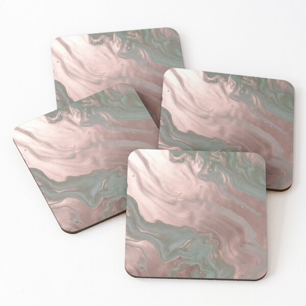 Item preview, Soft Pink Teal Marble Fluid Pattern designed and sold by IntelliMindDesigns.