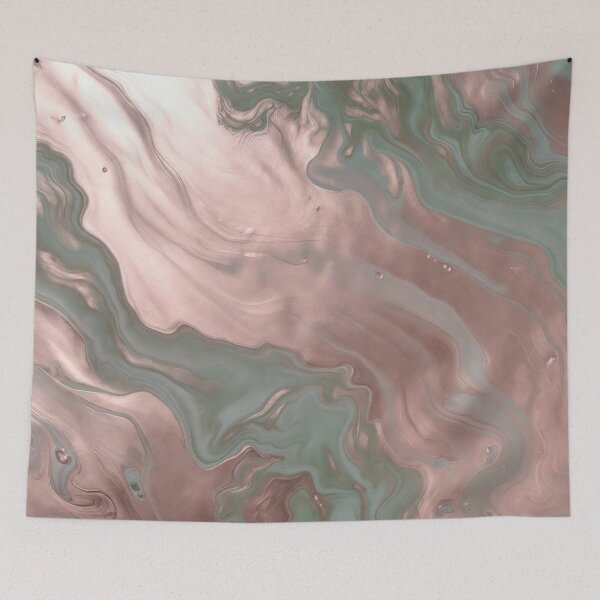 Item preview, Soft Pink Teal Marble Fluid Pattern designed and sold by IntelliMindDesigns.