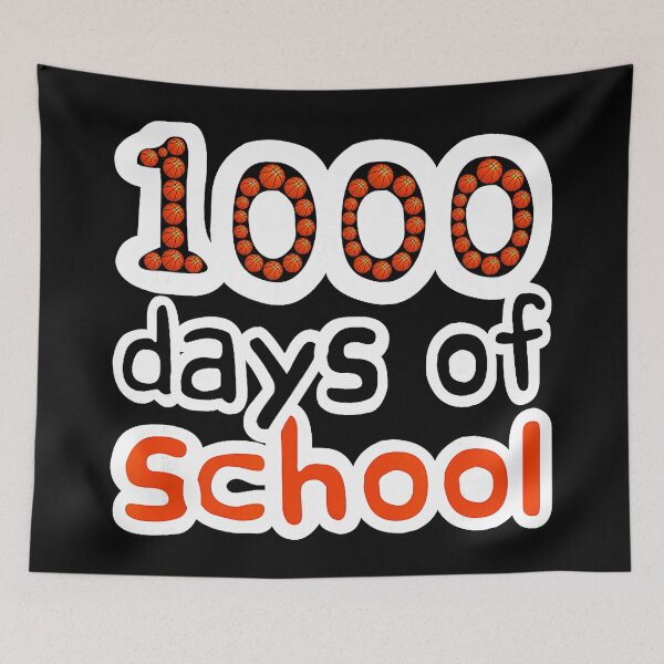 Item preview, 1000 Days Of School Basketball Milestone Fun Student designed and sold by allistermariam.