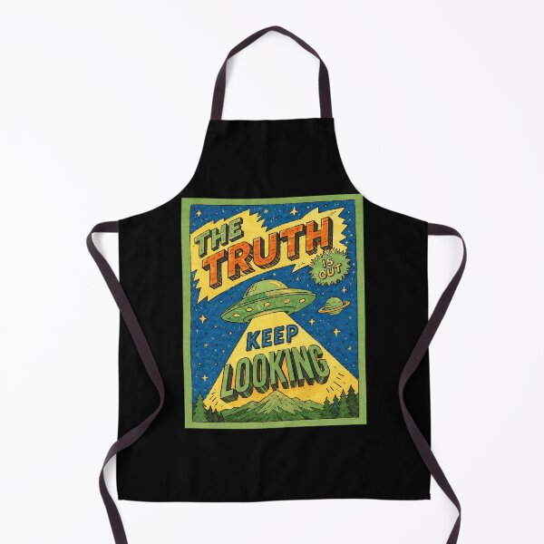 Item preview, Retro UFO Poster Art With Cosmic Truth And Keep Looking designed and sold by ferminhays.