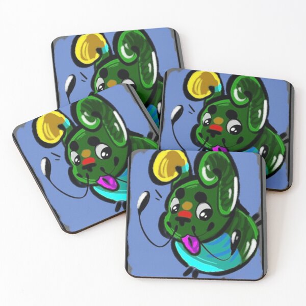 Item preview, Weird Cute Green Alien Monster Critter Cartoon Graphic designed and sold by sawsan-art.