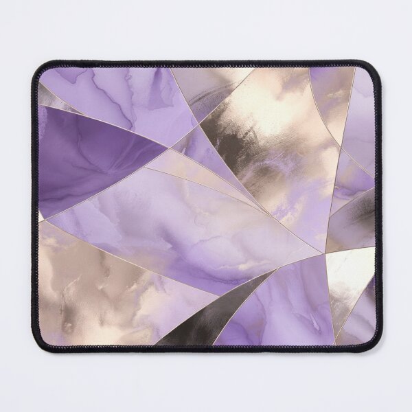 Item preview, Purple Gold Marble Geometric Pattern designed and sold by IntelliMindDesigns.