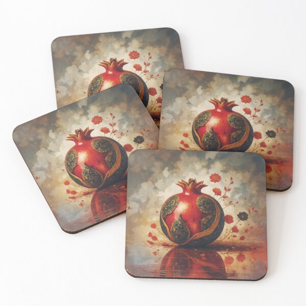 Item preview, Ornamented Pomegranate-K3 designed and sold by BlueToranj.