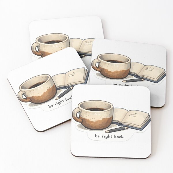 Item preview, Be Right Back Coffee Desk Design designed and sold by Naviora.