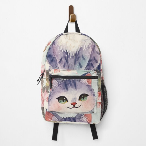 Item preview, Cute Sakura Cat Watercolor – Cherry Blossom Kitten Japanese Spring Art designed and sold by kaxymax.