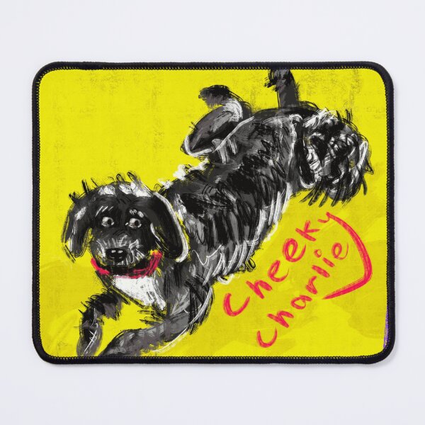Item preview, Cheeky Charlie Scruffy Black Dog Fun Illustration designed and sold by sawsan-art.