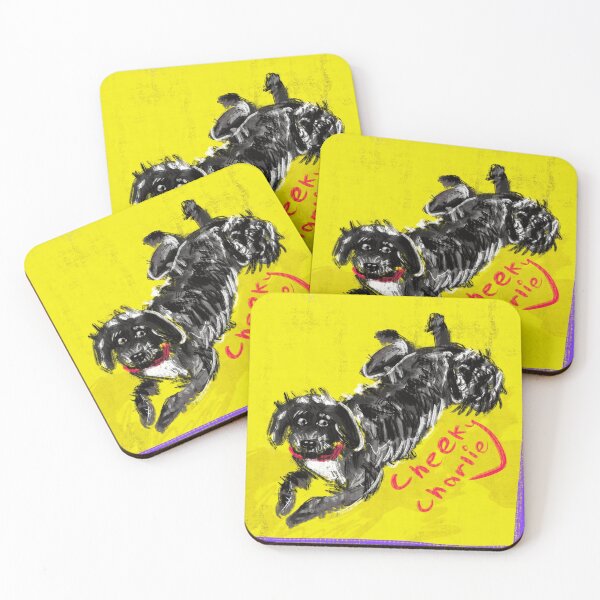 Item preview, Cheeky Charlie Scruffy Black Dog Fun Illustration designed and sold by sawsan-art.