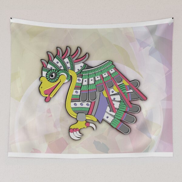 Item preview, Pre-Columbian Quetzal - Vector Illustration Bird Snake - Mayan Poster designed and sold by Keltoi-art.