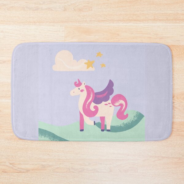 Item preview, Magical Pink Unicorn Under Starry Clouds - Cute Pastel Fantasy Art designed and sold by Yasmine Mohammed.