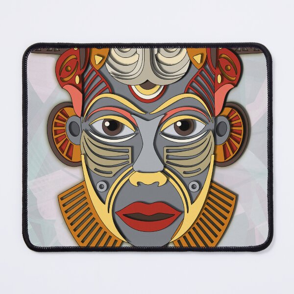 Item preview, African Tribal Mask - Venerable Vector Illustration - Ethnic Poster designed and sold by Keltoi-art.