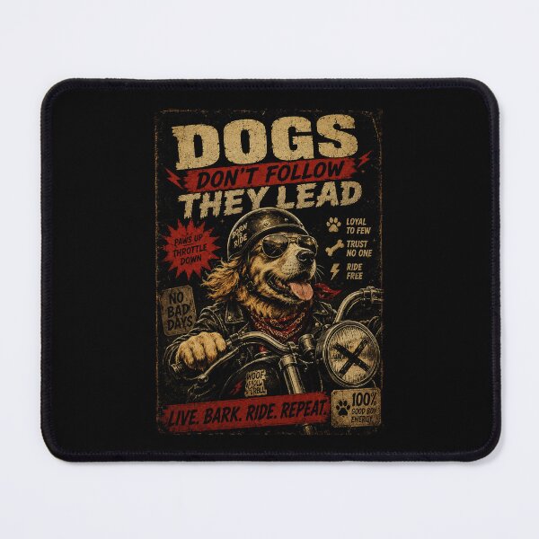 Item preview, Vintage Biker Dog With Free Spirit Road Attitude designed and sold by Modaozushi216.