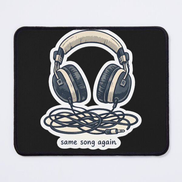 Item preview, Same Song Again Headphones Design designed and sold by Naviora.