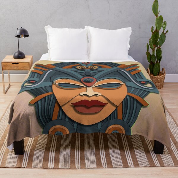 Item preview, Futuristic Tribal Mask - Layered Vector Illustration - Cyber Ethnic Poster designed and sold by Keltoi-art.