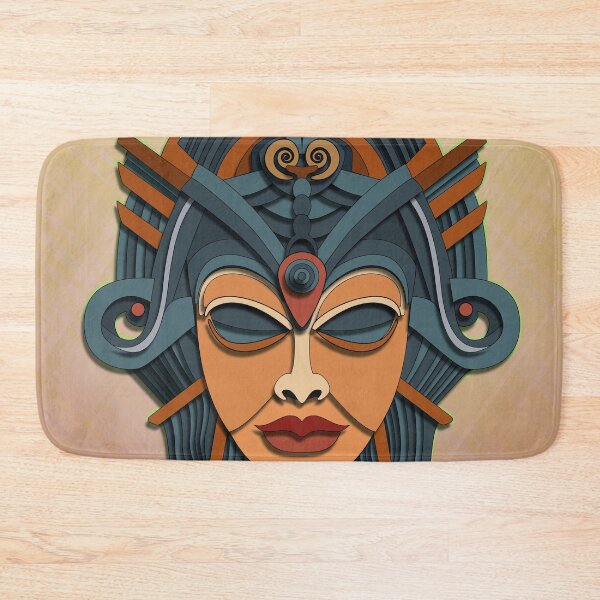 Item preview, Futuristic Tribal Mask - Layered Vector Illustration - Cyber Ethnic Poster designed and sold by Keltoi-art.
