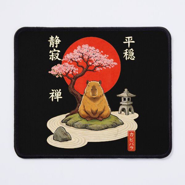 Item preview, Cute Zen Capybara in Japanese Garden Meditation and Calm Retreat designed and sold by titanlevi.