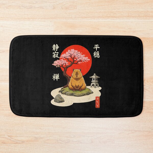 Item preview, Cute Zen Capybara in Japanese Garden Meditation and Calm Retreat designed and sold by titanlevi.