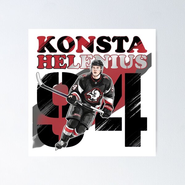 Item preview, Konsta Helenius 94 Dynamic Buffalo Hockey Art designed and sold by Thogan0416.