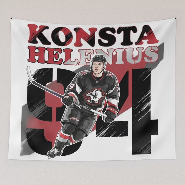 Item preview, Konsta Helenius 94 Dynamic Buffalo Hockey Art designed and sold by Thogan0416.