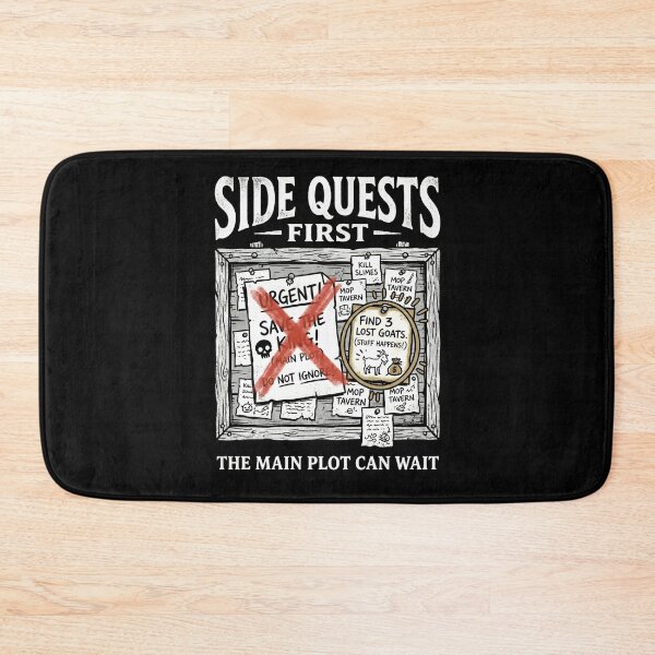 Item preview, Side Quests First The Main Plot Can Wait Lost Goats Design designed and sold by Fenay Designs.