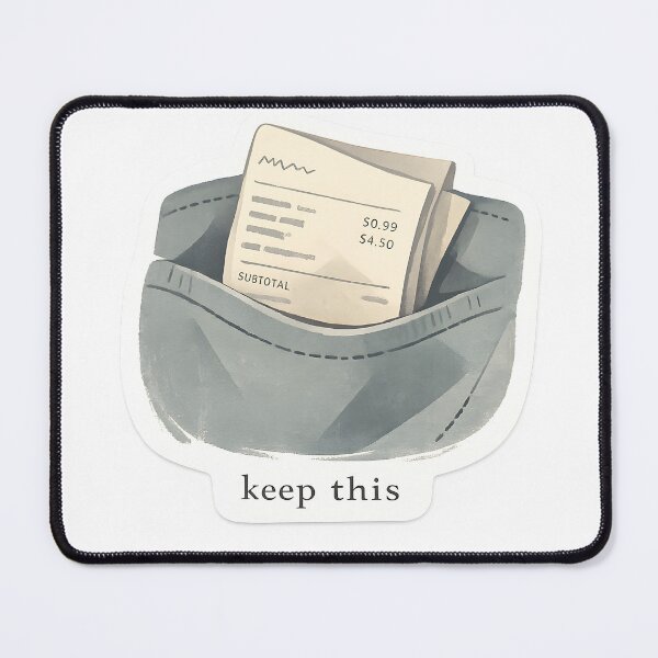 Item preview, Keep This Minimal Receipt Design designed and sold by Naviora.