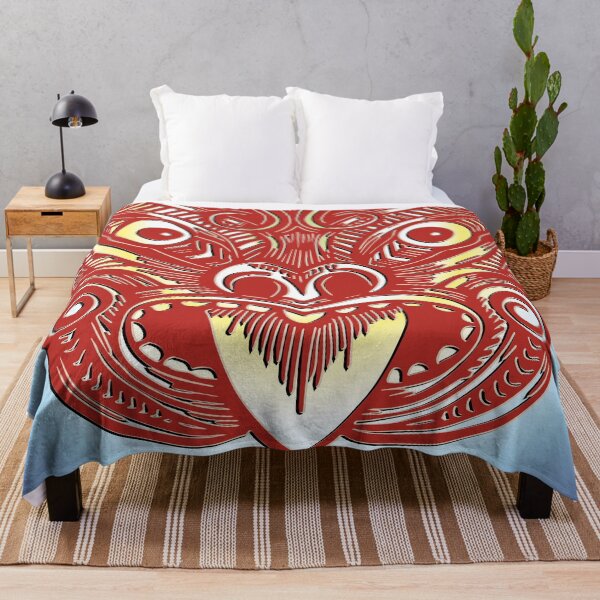 Item preview, Red and Gold Tribal Mask - 3D Vector Illustration - Shamanic Poster designed and sold by Keltoi-art.