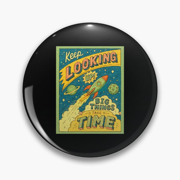 Item preview, Keep Looking Up Retro Space Rocket Motivation Vintage designed and sold by ferminhays.