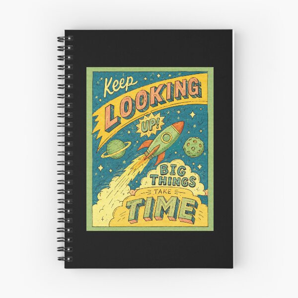 Item preview, Keep Looking Up Retro Space Rocket Motivation Vintage designed and sold by ferminhays.