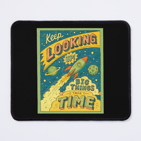Item preview, Keep Looking Up Retro Space Rocket Motivation Vintage designed and sold by ferminhays.