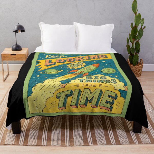 Item preview, Keep Looking Up Retro Space Rocket Motivation Vintage designed and sold by ferminhays.