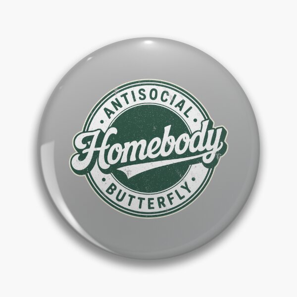 Item preview, Retro Badge Vintage Introvert Homebody Antisocial Butterfly Comfort Colors designed and sold by GreggRoss.