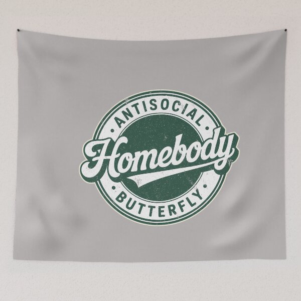 Item preview, Retro Badge Vintage Introvert Homebody Antisocial Butterfly Comfort Colors designed and sold by GreggRoss.