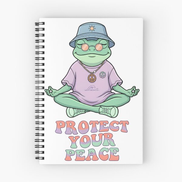 Item preview, Protect Your Peace Frog Retro Aesthetic Graphic Design designed and sold by VibeFusionX.