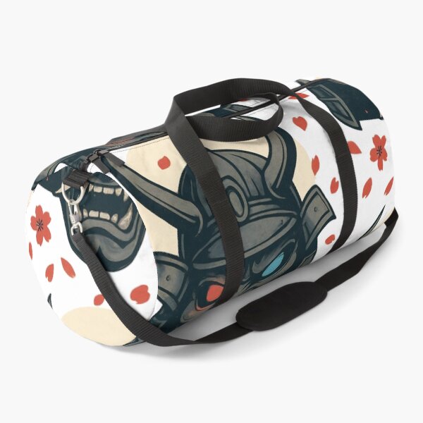 Item preview, Oni Samurai Mask with Sakura Petals – Japanese Yokai Warrior Demon Helmet Art designed and sold by kaxymax.