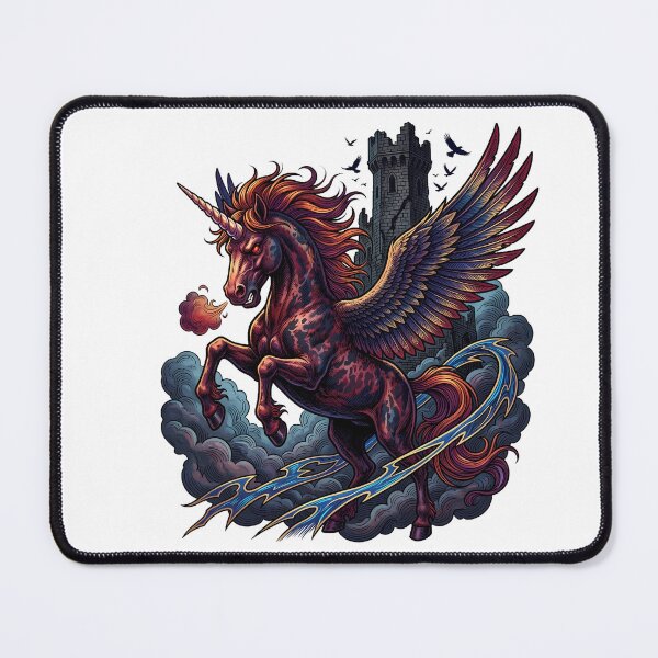 Item preview, Angry Unicorn Dark Fantasy Art. designed and sold by HorrorInkStudio.