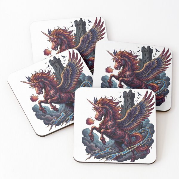 Item preview, Angry Unicorn Dark Fantasy Art. designed and sold by HorrorInkStudio.