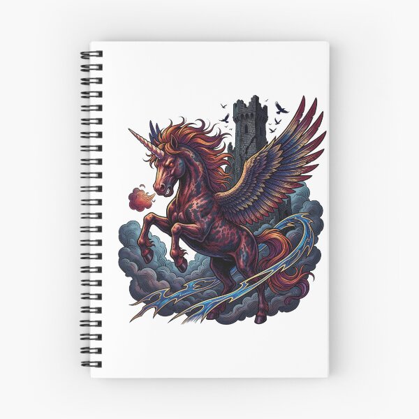 Item preview, Angry Unicorn Dark Fantasy Art. designed and sold by HorrorInkStudio.