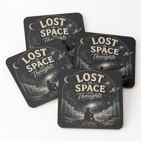 Item preview, Lost In Space And Thoughts Shirt, Cosmic Overthinker Tee, Introvert Space Aesthetic Gift, Existential Galaxy Quote T-Shirt designed and sold by MrDev.