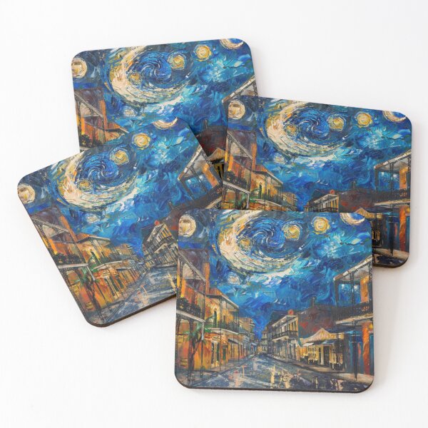 Item preview, New Orleans French Quarter Starry Night Print | Van Gogh Style Art designed and sold by GSizzle1.