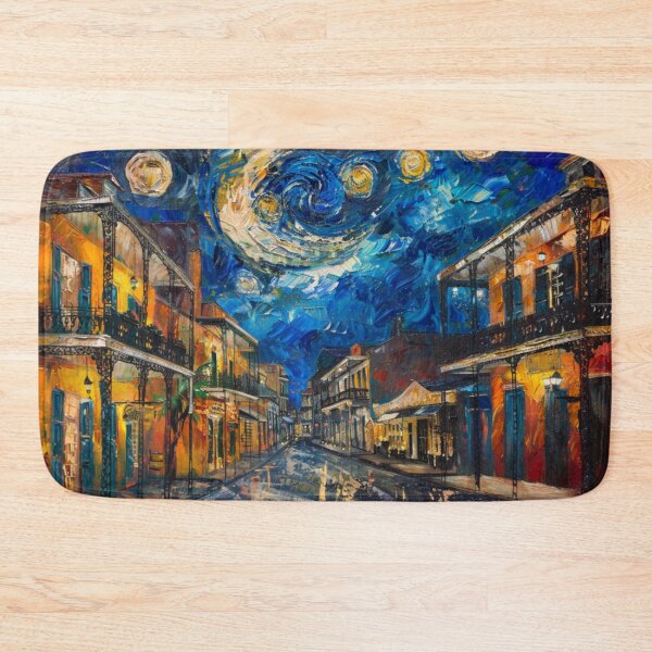 Item preview, New Orleans French Quarter Starry Night Print | Van Gogh Style Art designed and sold by GSizzle1.