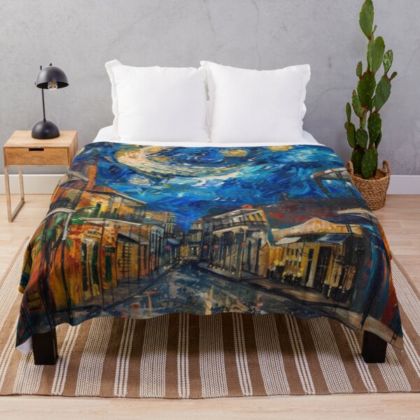Item preview, New Orleans French Quarter Starry Night Print | Van Gogh Style Art designed and sold by GSizzle1.