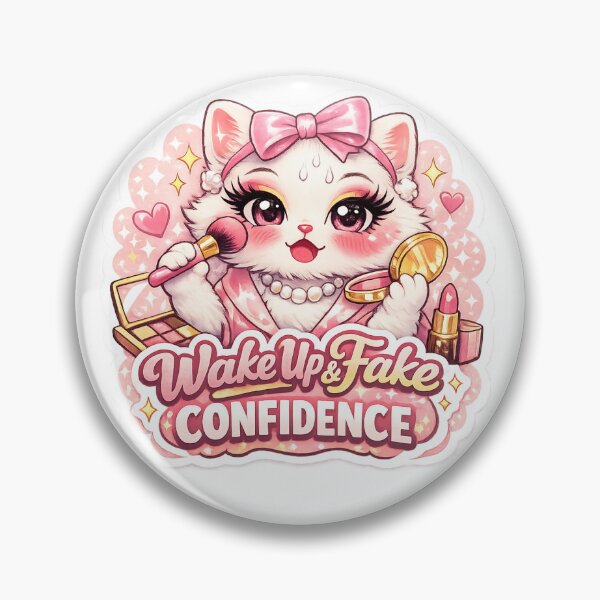 Item preview, Glam Cat Sticker Kawaii Confidence Meme Aesthetic for Gen Z & Girlboss Humor designed and sold by CutePrintCorner.