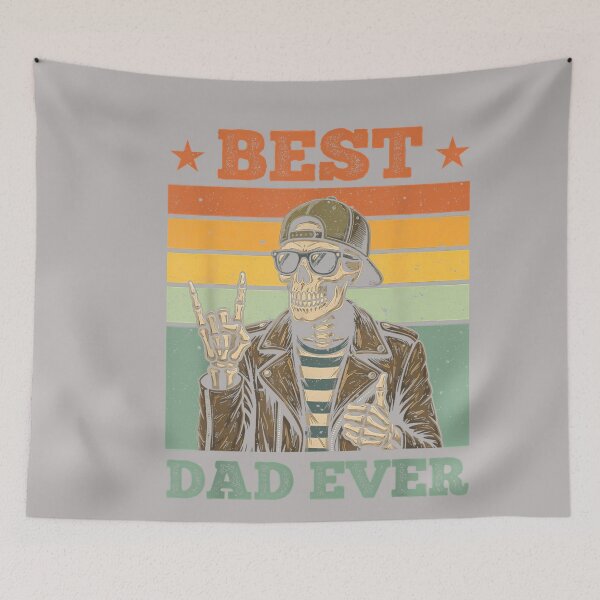 Item preview, Retro Best Dad Ever Skeleton Funny Fathers Day Proud Dad designed and sold by GreggRoss.