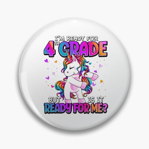 Item preview, im ready for 4th grade unicorn first day of school girls designed and sold by mariazin.